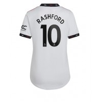 Manchester United Marcus Rashford #10 Fotballklær Bortedrakt Dame 2022-23 Kortermet